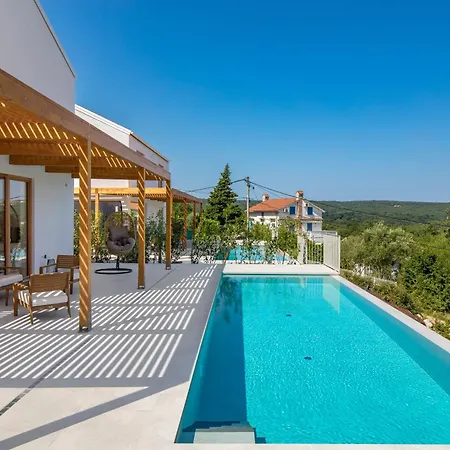 2 With Pool Soline, Krk, 280 M From Beach, By 4villas Villa *