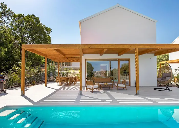 2 With Pool Soline, Krk, 280 M From Beach, By 4villas *