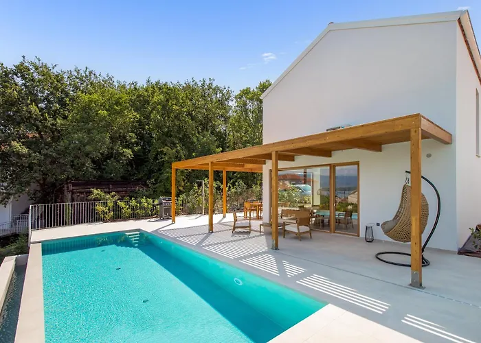2 With Pool Soline, Krk, 280 M From Beach, By 4villas *
