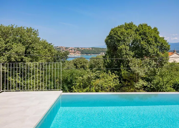 2 With Pool Soline, Krk, 280 M From Beach, By 4villas Vila