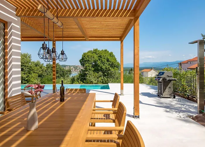2 With Pool Soline, Krk, 280 M From Beach, By 4villas *