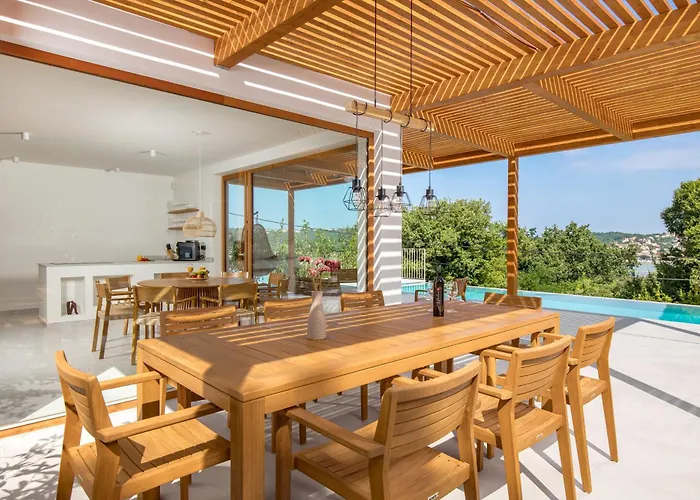 2 With Pool Soline, Krk, 280 M From Beach, By 4villas *