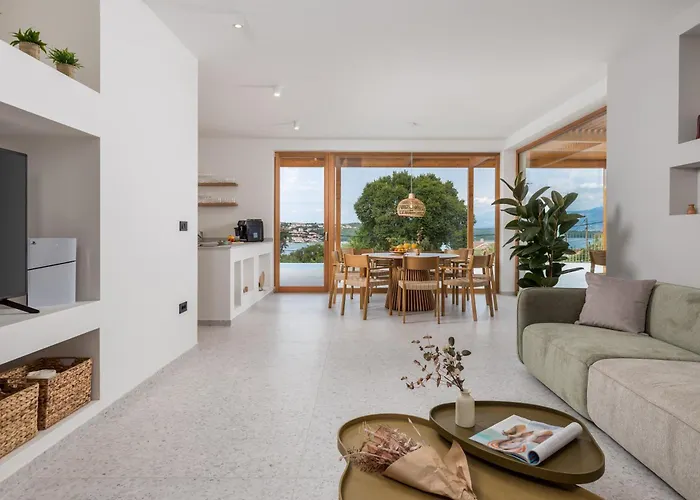 Vila 2 With Pool Soline, Krk, 280 M From Beach, By 4villas Soline (Krk)