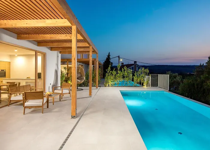 2 With Pool Soline, Krk, 280 M From Beach, By 4villas Vila Soline (Krk)