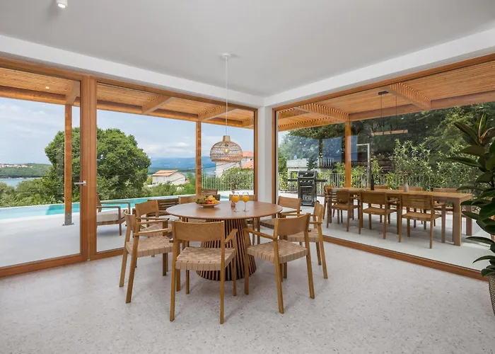 Vila 2 With Pool Soline, Krk, 280 M From Beach, By 4villas Soline (Krk)
