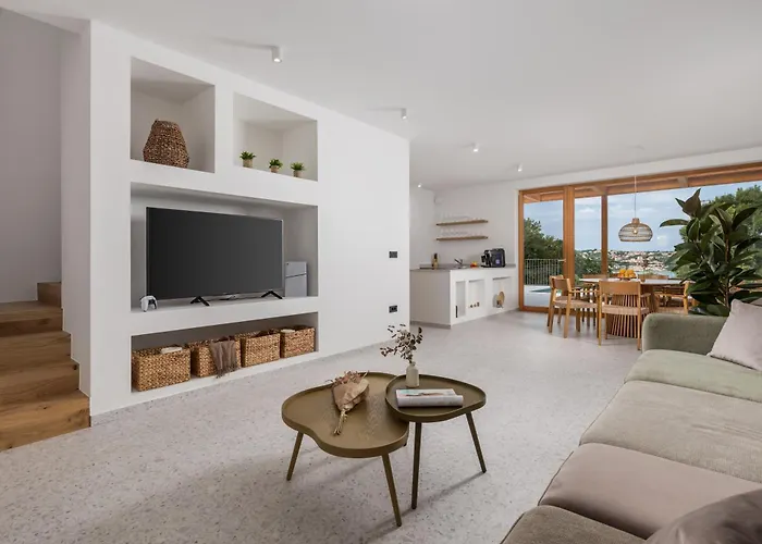 2 With Pool Soline, Krk, 280 M From Beach, By 4villas Soline (Krk)