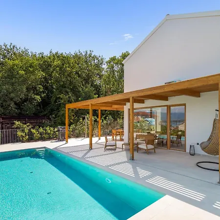 2 With Heated Pool Soline, Krk, 280 M From Beach, By 4villas *
