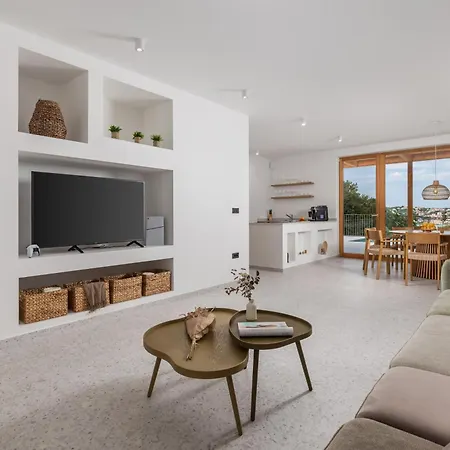 2 With Pool Soline, Krk, 280 M From Beach, By 4villas Soline (Krk)